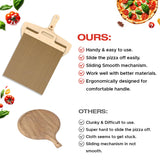 Premium Sliding Non-Stick Pizza Peel with Wooden Handle